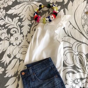 J.Crew Ruffle Top in Cotton Poplin